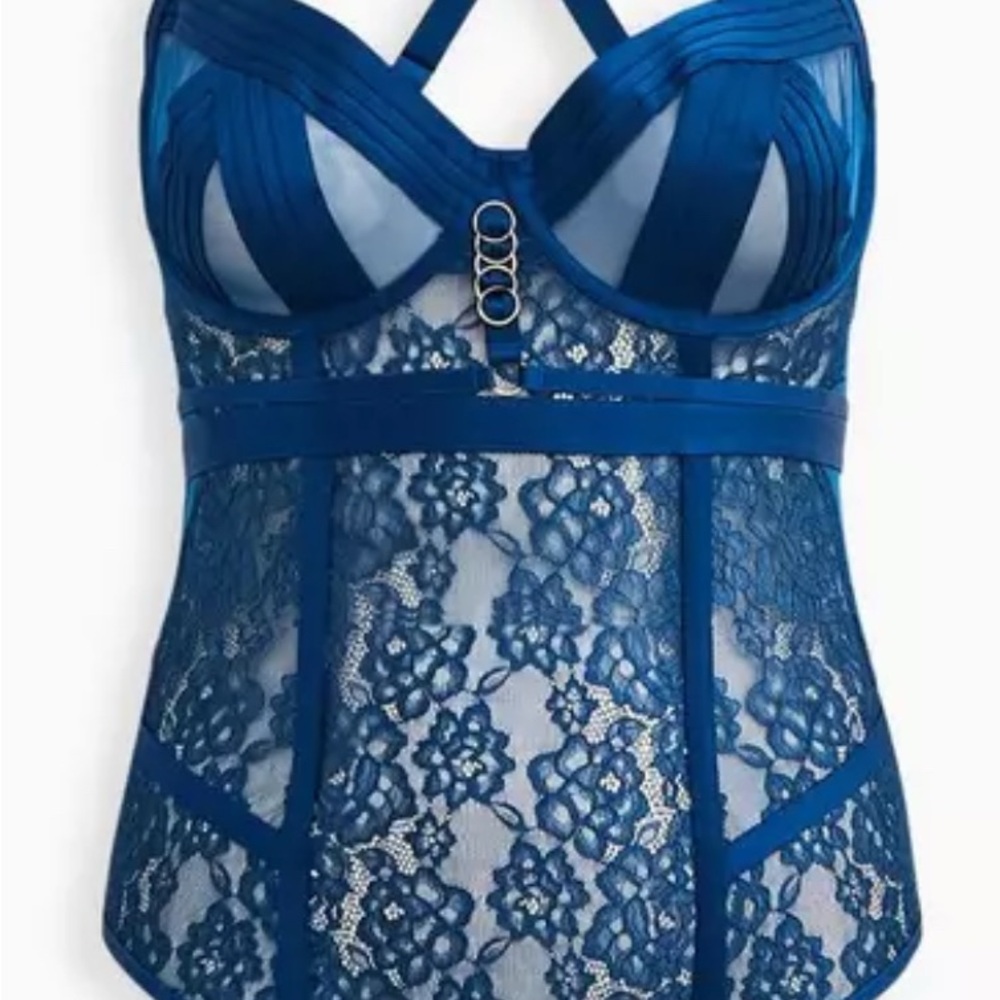 Torrid Straps And Rings Lace Bodysuit With Open Back